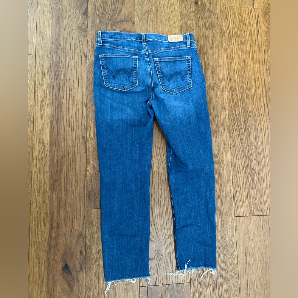 Edwin high rise Straight Cropped Raw Hem Denim size 28 - Picture 3 of 5